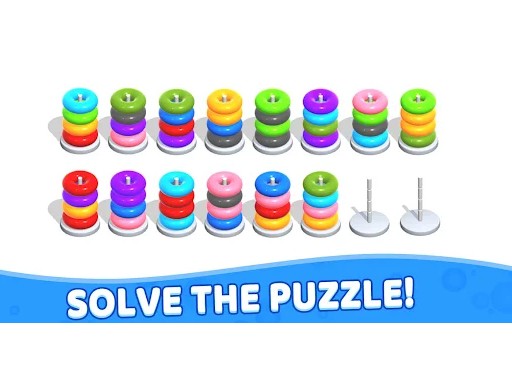 Color Hoop Stack Puzzle Game
